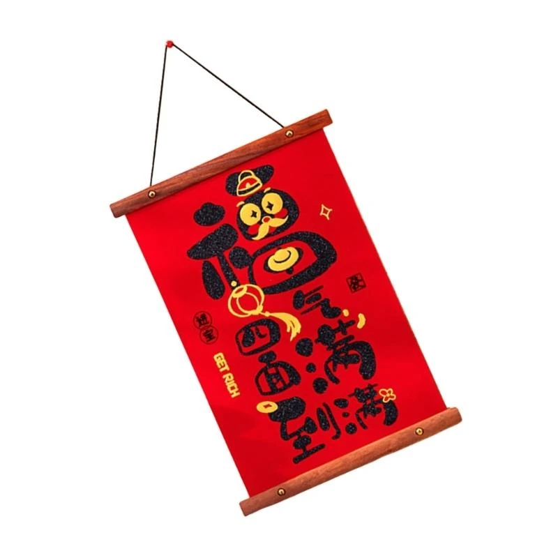 

652F Celebrate 2025 With Chinese Spring Festival Couplets Set Traditional Door Sticker for Home or Shop Decoration Use