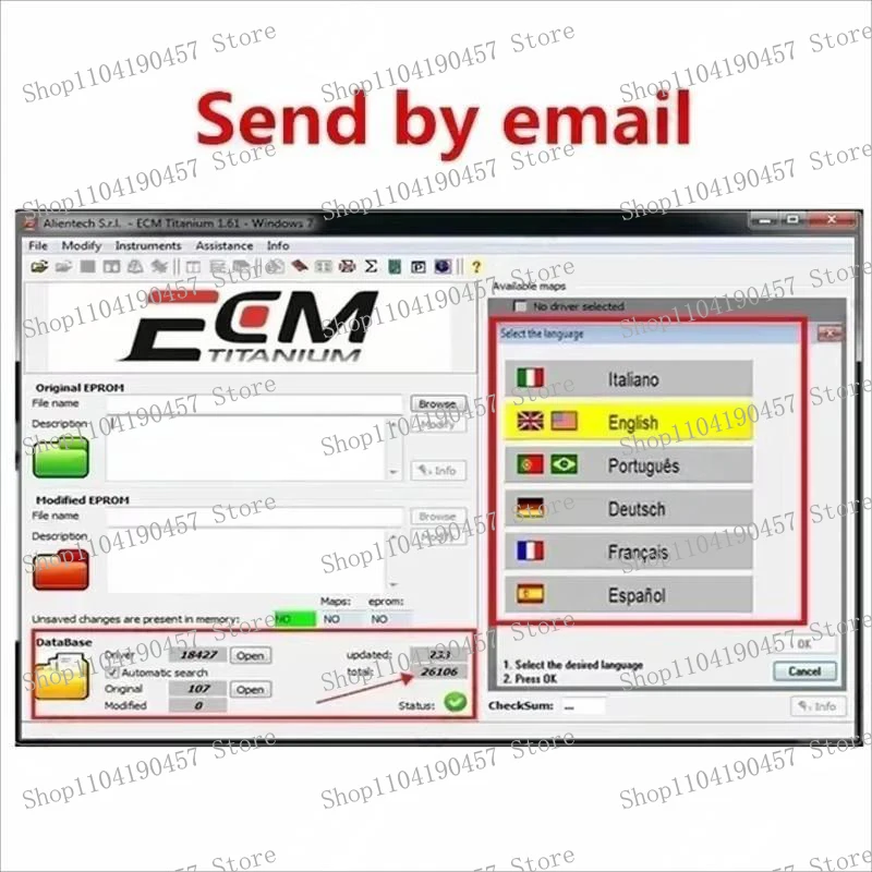 2024 Hot !ECM TITANIUM 1.61 With 26000 + Driver ECM 18259+ Drivers for ecu tool Send link or CD or USB windows 10