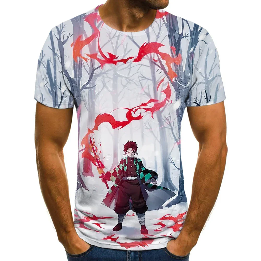 

Demon Slayer 3D Print T-shirt Men Women Summer Fashion Casual Short Sleeved Unisex Harajuku Streetwear Oversized T Shirt