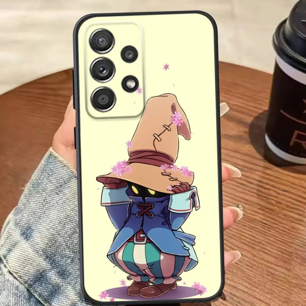 F-Finals Game F-Fantasy V-Vivi Capa de telefone para Samsung S25, S24, S21, S22, S23, S30, Ultra, S20, Plus, Fe, Lite, Note, 10,9,5G Capa preta