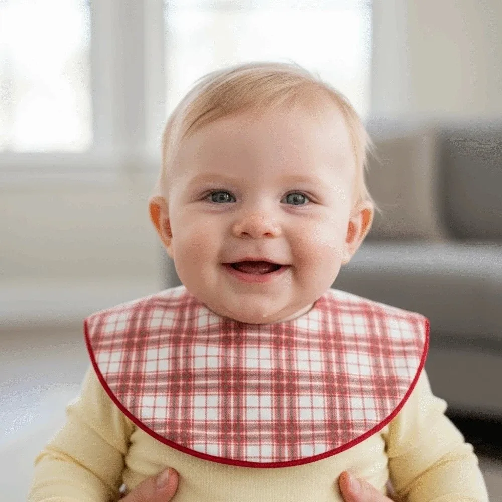 

Feeding Supplies Baby 360-degree Bib Soft Cotton Flower Printed Infants Saliva Towel Plaid Anti Fouling Baby Drool Towel Travel