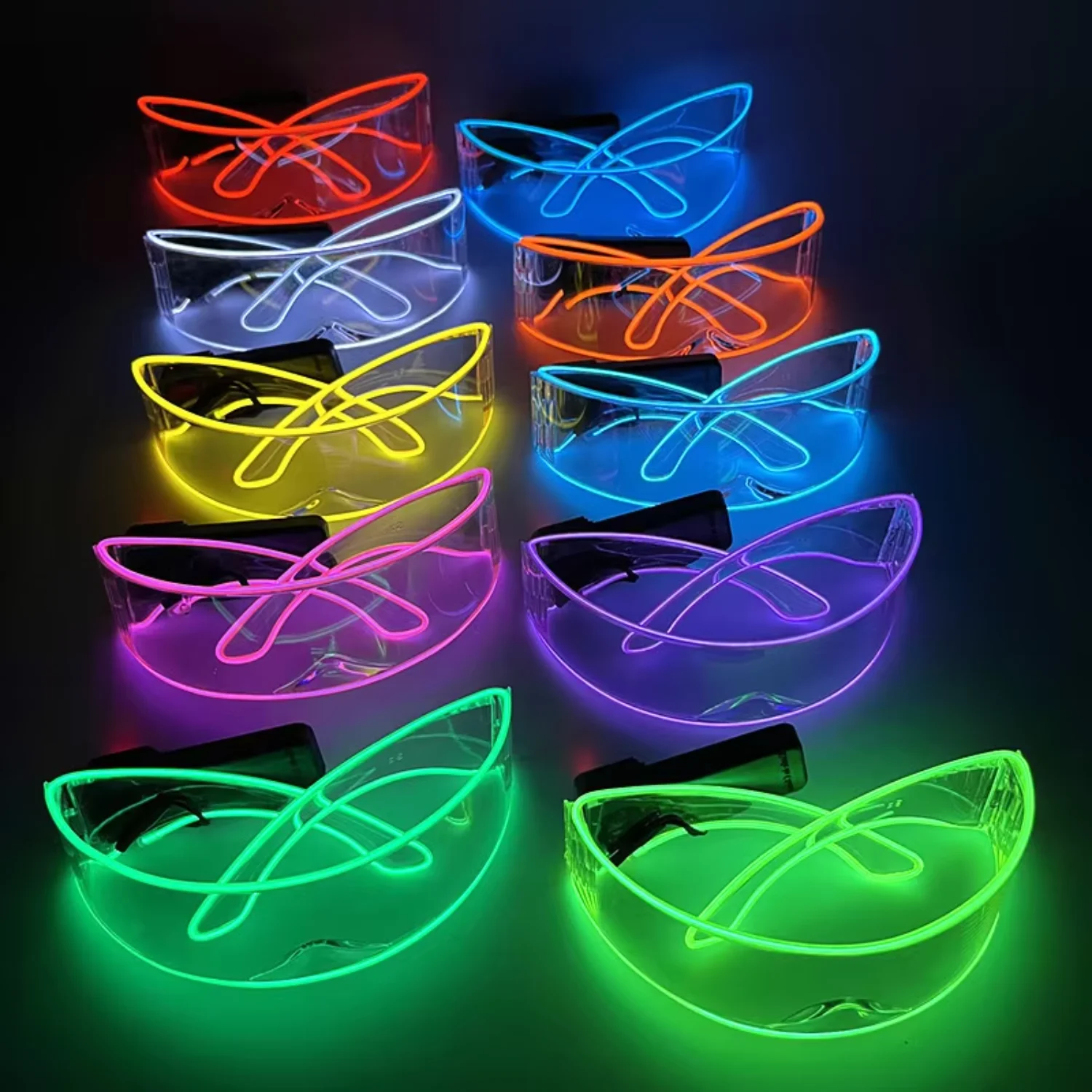 wireless technology space glasses  Glasses party led  glow KTV cool Glasses for party