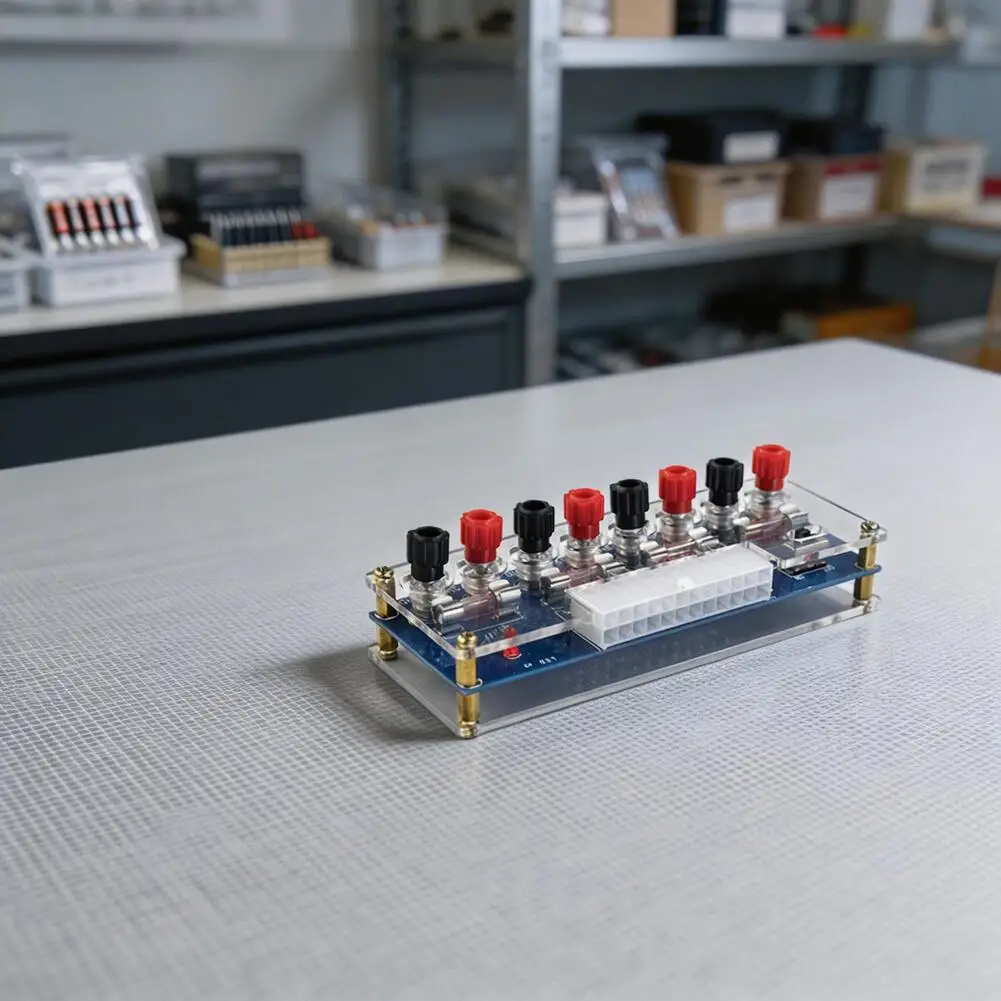 XH-M229 ATX Power Supply Adapter Board Compact ABS Module Integrated Switch Four Output Groups Enclosure for Electronics