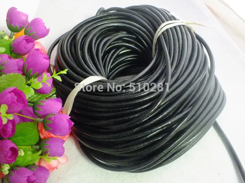 

50m/lot 6mm Genuine Leather Cord For DIY Jewelry making String