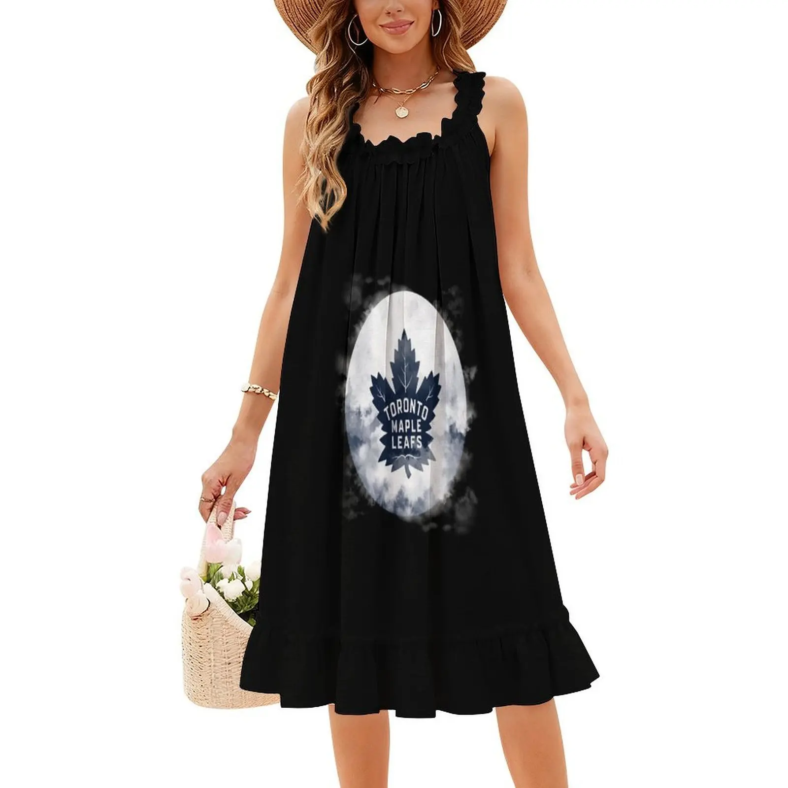 الهوكي - فستان بفتحة عنق على شكل قلب، فستان حفلات صيفي أنيق للنساء، أوراق الهوكي أوستون ماثيوز كندا، ملابس نسائية #4