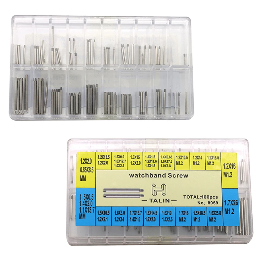 Conjunto de caixa de acessórios para relógio, submarinista série fantasma de água, haste de parafuso de aço inoxidável, haste de relógio 8059, eixo de conexão de pulseira