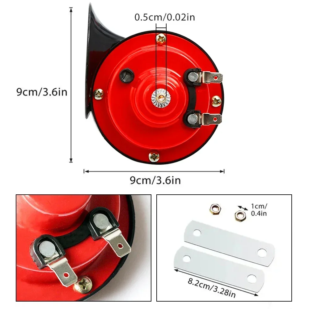 Chifre elétrico do ar do caracol para carros e motocicletas, sinal sonoro alto-falante super, chifre do trem, poder do caracol, carros altos auto,