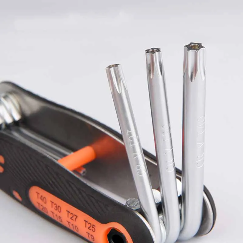 Khóa Lục Giác Phẳng Bóng Gấp Gọn Cờ Lê Lục Giác Chrome Vanadium Cờ Lê Di Động Bộ Gấp Gọn Bộ Tô Vít Hoa Mận/Hệ Mét/briti