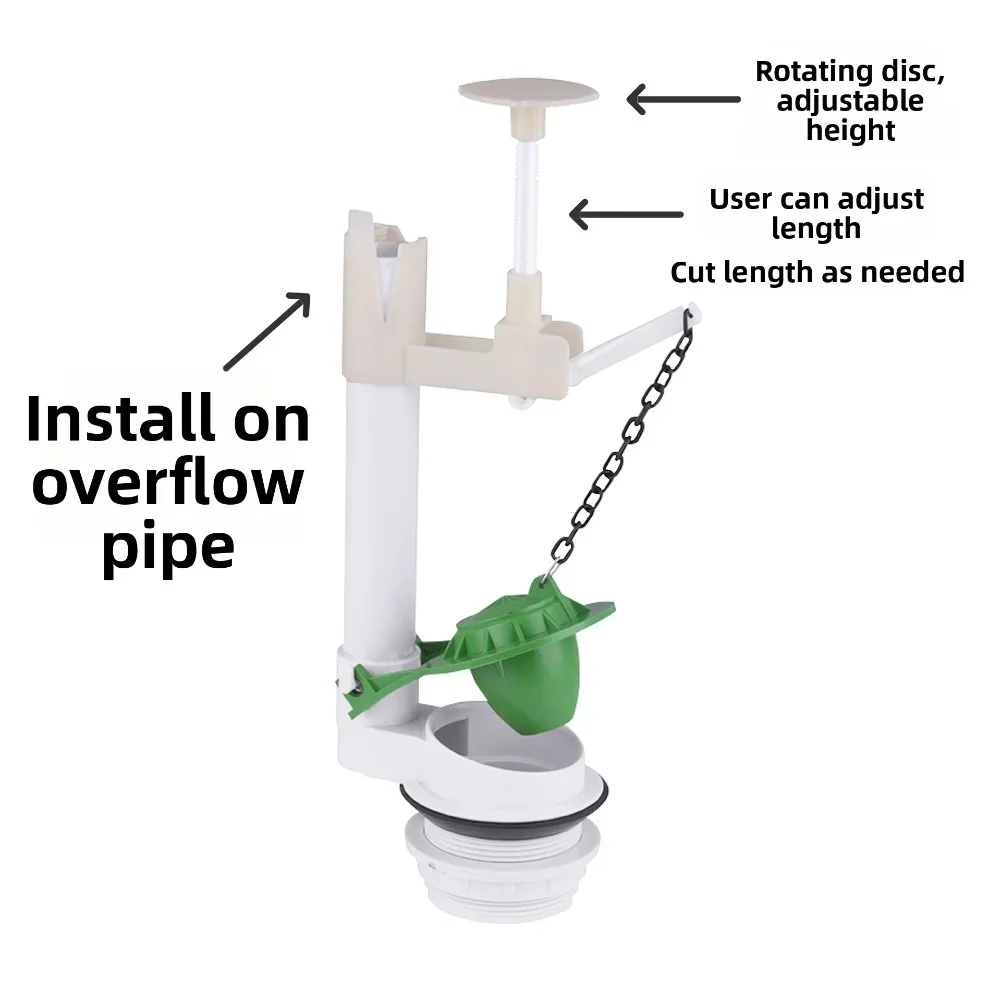 

1set Toilet Tank Flush Button For Brazilian Toilet Tank Flush Button, Single Flush Button With Bracket Home Improvement