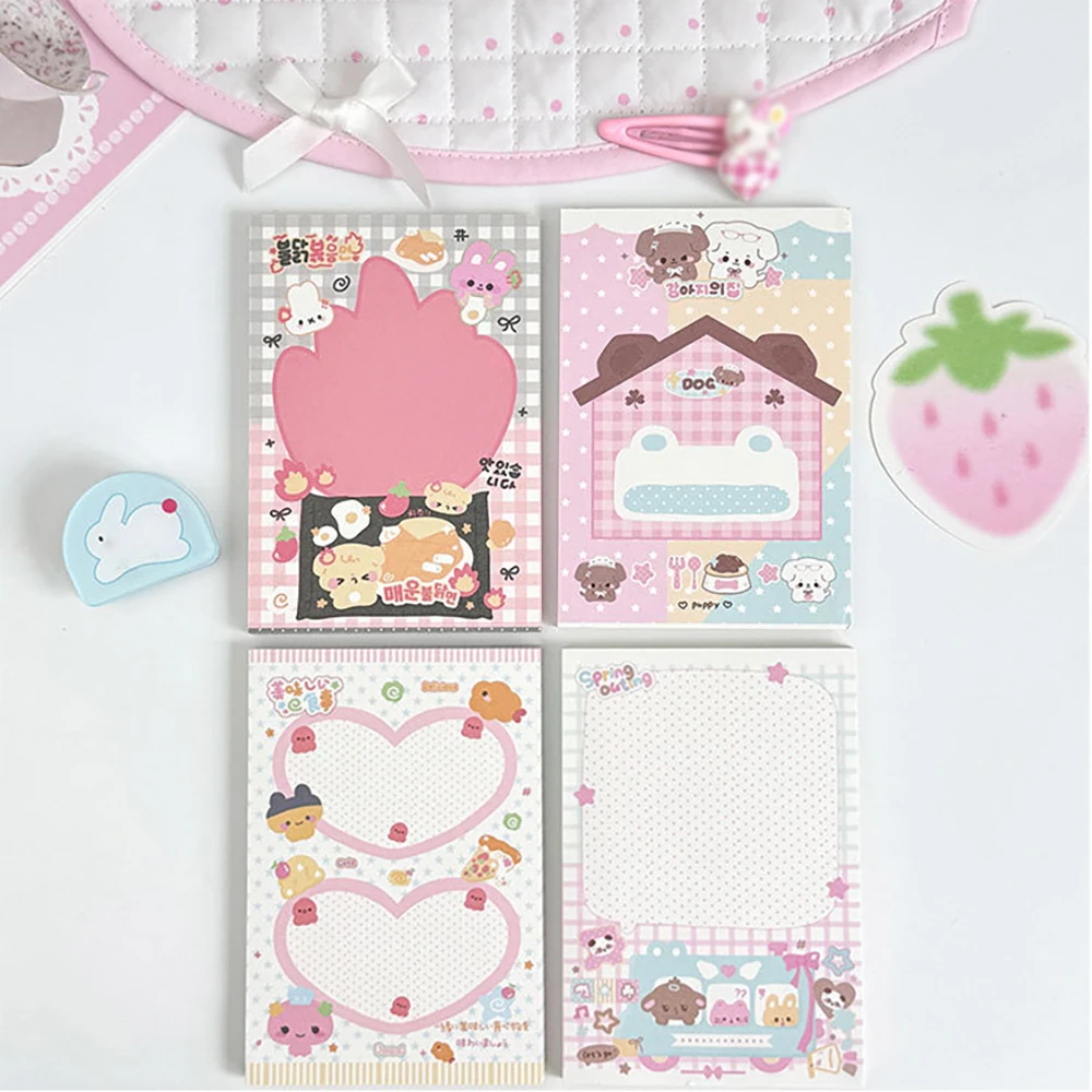 

50 sheets Cartoon notebook, cute non sticky message memo pad, student high-value notebook material book