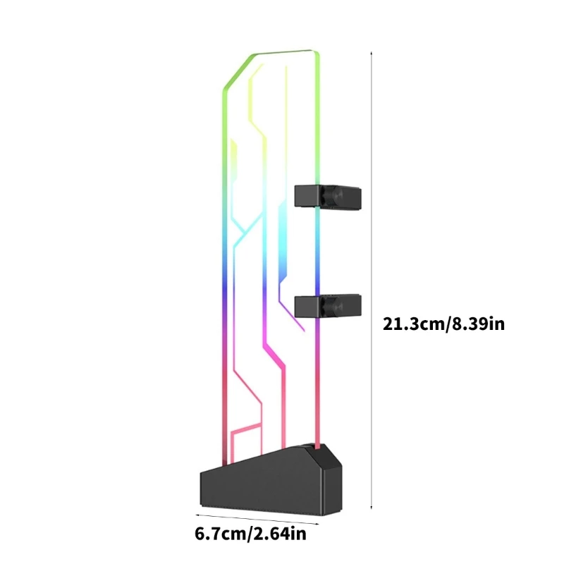 깔끔하고 정돈된 게임을 위한 강화 유리 수직 GPU 브래킷 5V3Pin ARGB