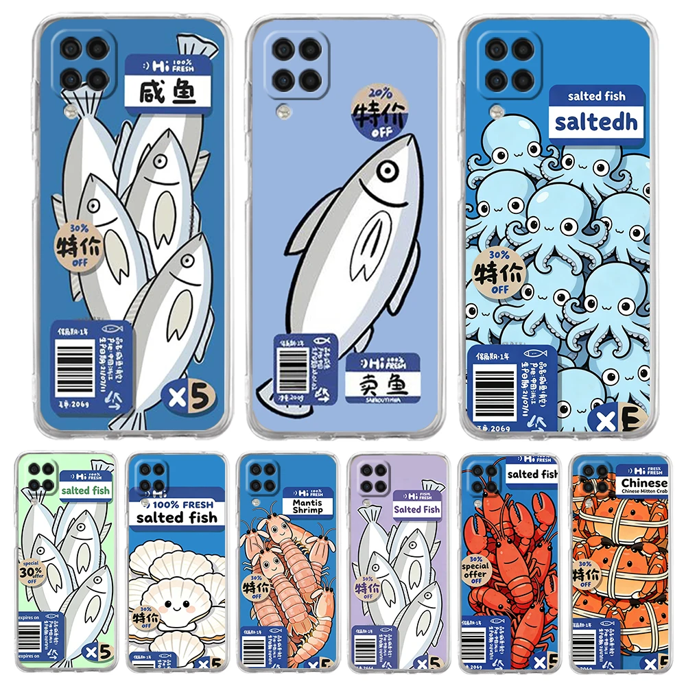 Discounted Salted Fish Phone Case for Samsung A17 A13 A15 A25 A35 A37 A57 A51 A55 A71 A41 A23 A53 A73 5G A05s A07 4G Cover