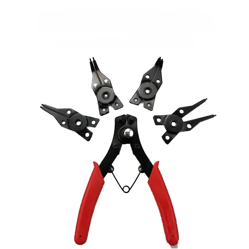 4-in-1 Circlip Pliers Set Snap Ring Pincers Retaining Crimping Tongs Spring Installation Removal Hand Tool For Mechanical Work