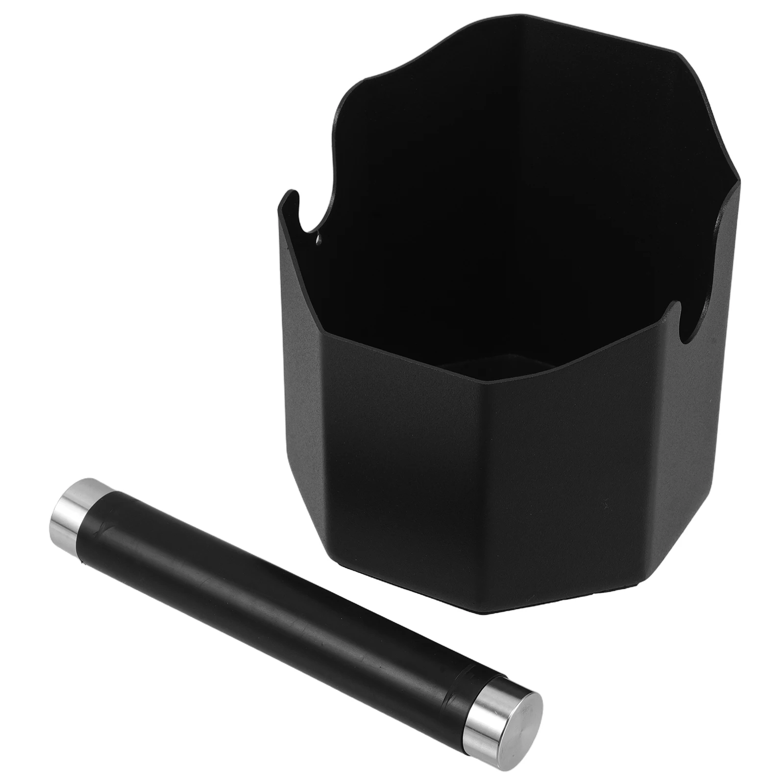 

Coffee Grounds Bucket Stainless Steel Compact Easy Clean Espresso Trash Bin Storage Container Round Home Use Coffee