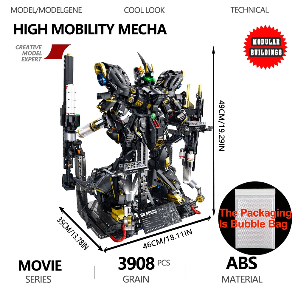 التقنية MOC Mecha روبوت قوالب بناء نموذج إبداعي مجموعة لتقوم بها بنفسك لعبة سطح المكتب للأطفال أعياد الميلاد هدايا عيد الميلاد #6