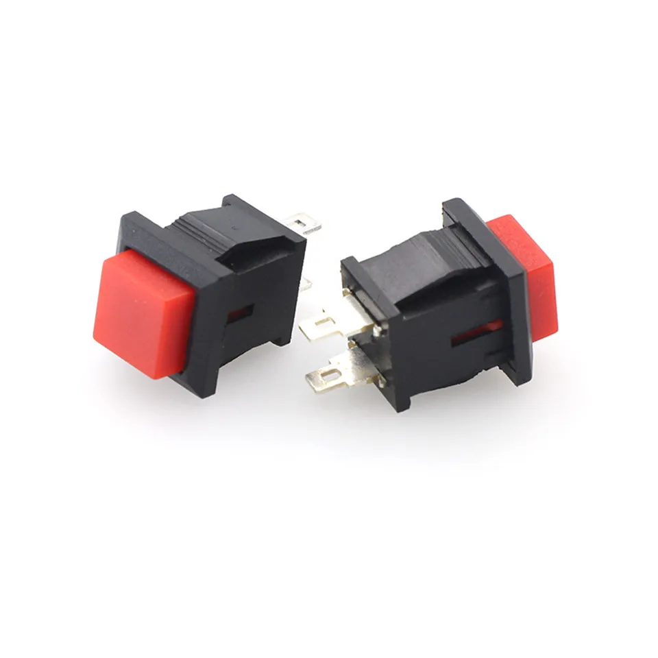2PCS rund selbst-lockin 16MM Rast/Momentary push button schalter mit LED beleuchtung 4Pin R16-503