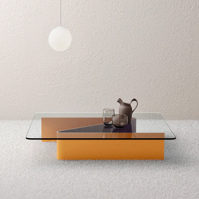Coffee table living room model room personalized small apartment metal square simple post-modern table