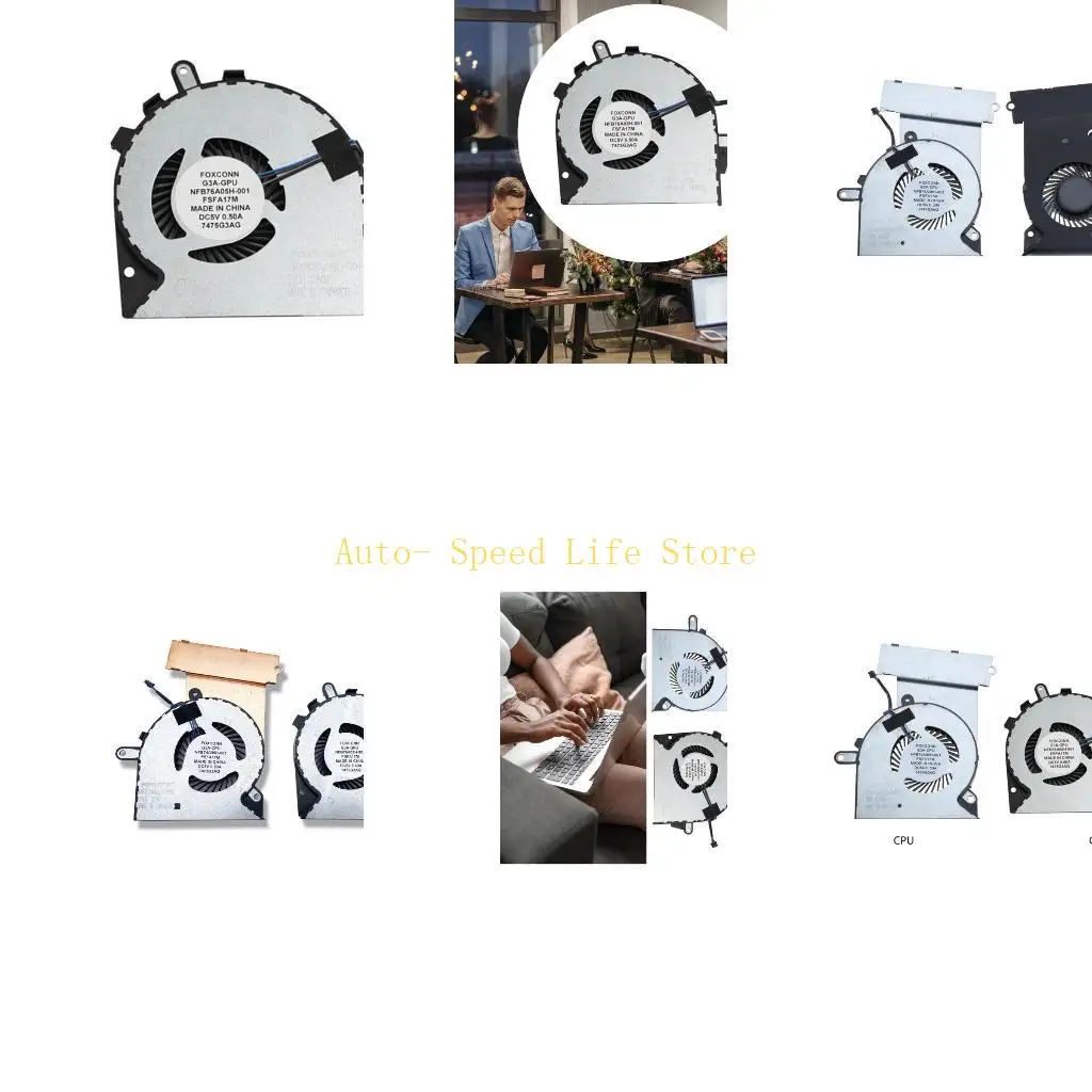 

02DA ЦПУ GPU Radiator 5V 0,5A 4PIN 4-проволочный вентилятор охладителя для ноутбука для OMEN 15-CE 17-AN 17-AN012DX