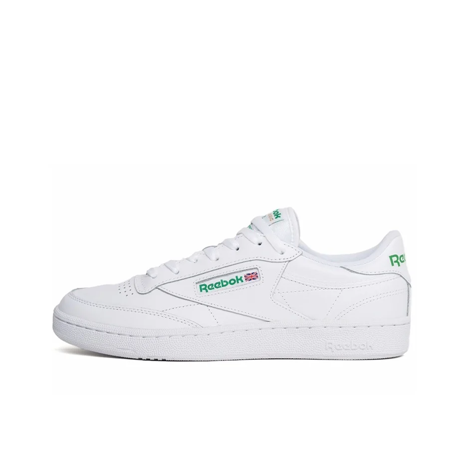 Reebok CLUB C 85 Low top Skateboard Shoes Unisex White Green AR0456