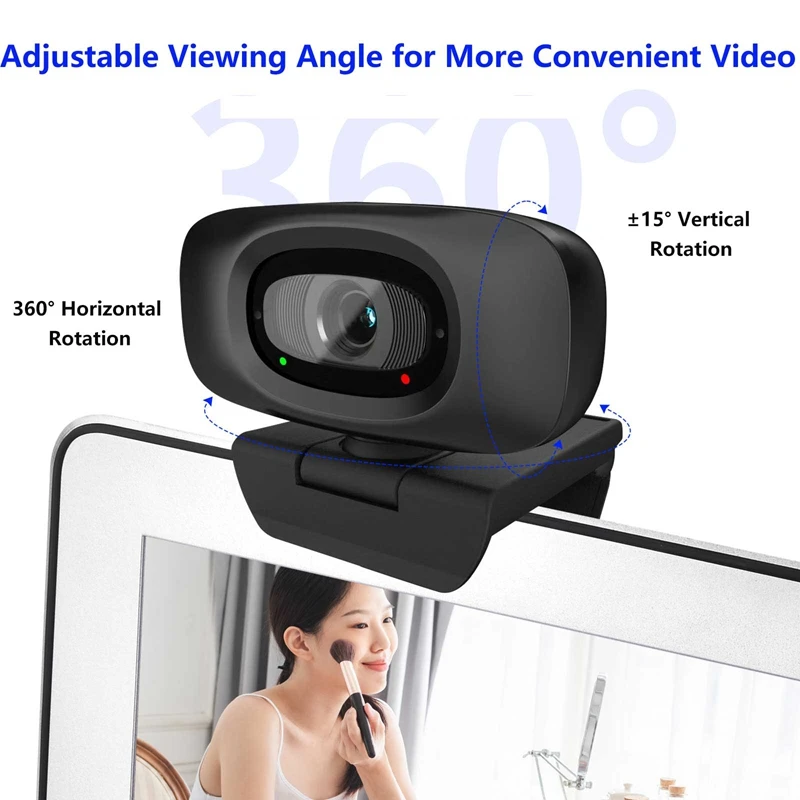 4K HD 1080P Full HD PC Webcam With Microphone Noise Reduction USB Desktop & Laptop Live Streaming Webcam For Zoom/Google Meet