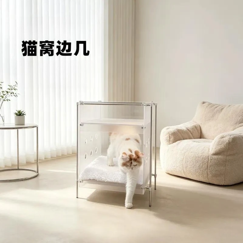 Double Tier Cat Nest House, Space Saving Pet Shelter, Suitable for Kitten Daily Rest