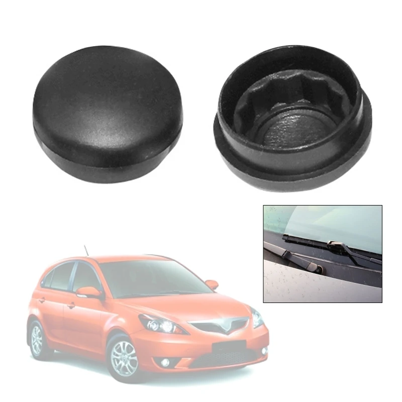 2Pcs Front Windshield Wiper Arm Head Nut Cap Bolt Cover Compatible for B5 B6 B7 Golf MK4 MK5 MK6 MK7