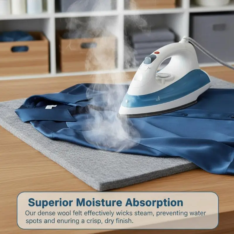 Large Wool Pressing Mat for Quilting Heat Resistant Thick Ironing Pad for Sewing and Embroidery Projects