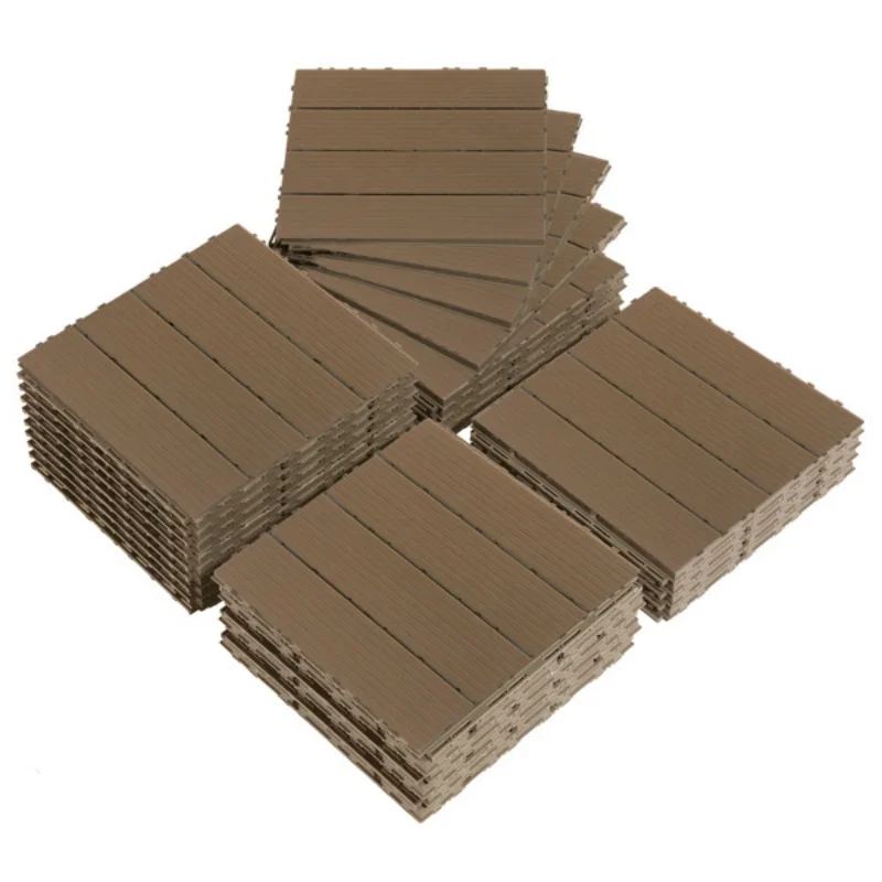 

Plastic Interlocking Deck Tiles, 27 Pack, 11.4"x11.4" Waterproof Flooring Tiles for Indoor and Outdoor, Patio Floor Decking Tile
