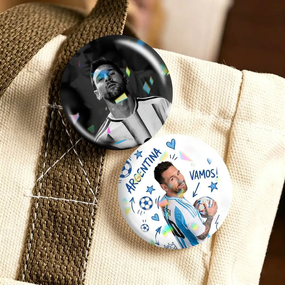 football legend Messi  25 32 44 58 75mm Badges Personalized Round Brooches Pins Accessory Gift