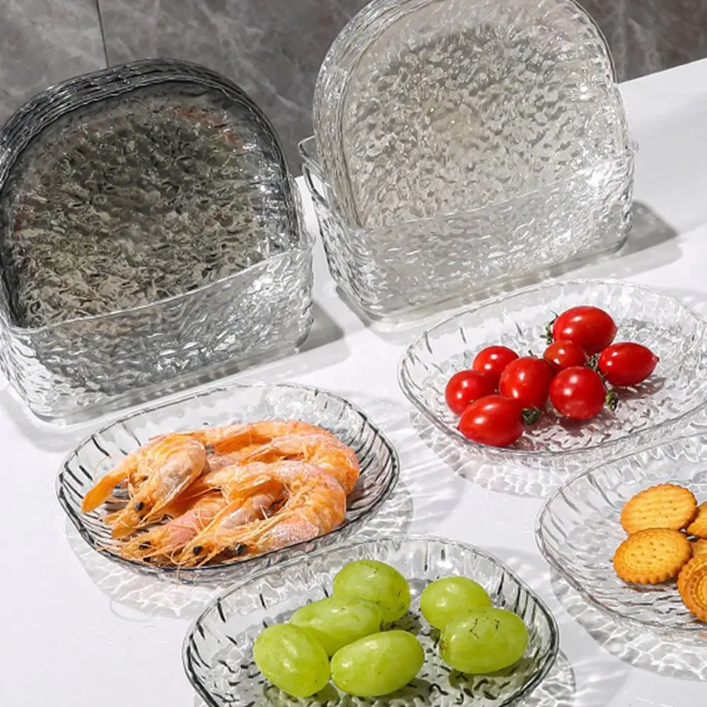 

4+1 Pack Easy To Clean Dinner Plate Storage Box Food Grade PP Material Dried Fruit Plate Candy Plate Container Snack Tray
