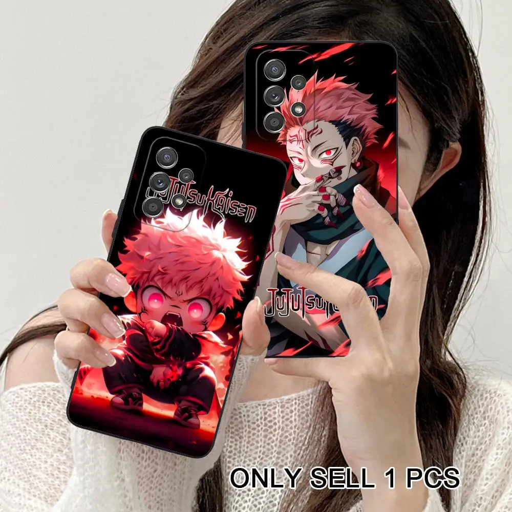 JJK Sukuna Phone Case for Samsung Galaxy A57 56 55 54 53 52 51 37 36 35 34 33 32 31 5G Soft TPU Shockproof Cover