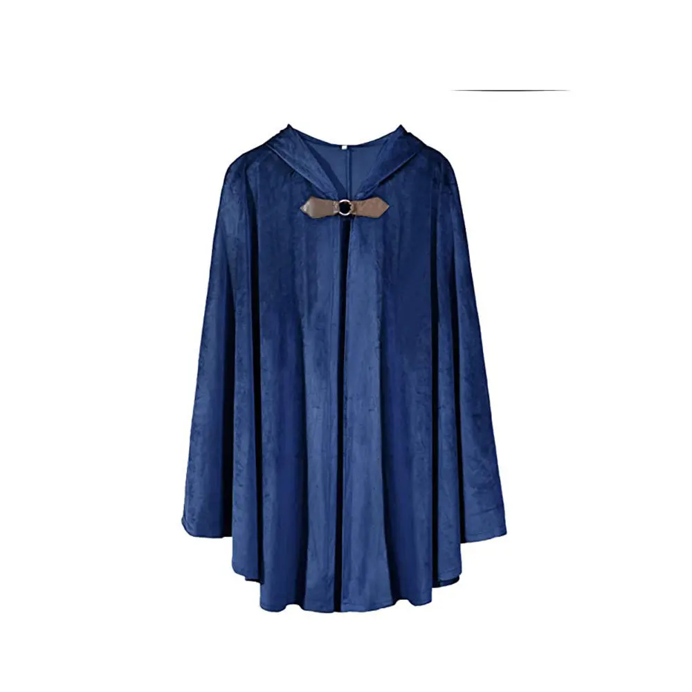 Mantello in pelle scamosciata cervo medievale loween Vintage Battle Warrior Role-plang Costume cosplay Abito per abbigliamento etnico da donna Stage Co...