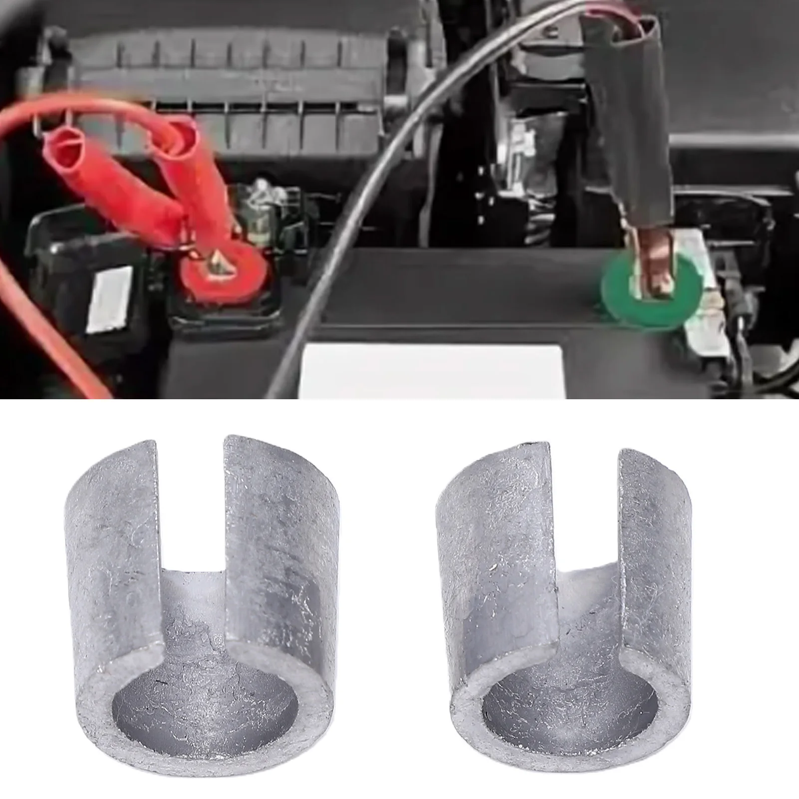 

2PCS Universal Automotive Car Battery Terminal Gasket for Positive and Negative End Adapters