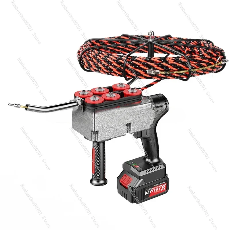 Brushless Lithium Electric Threading Machine Electric Puller Pipe Decoration Communication Cable Lead Machine