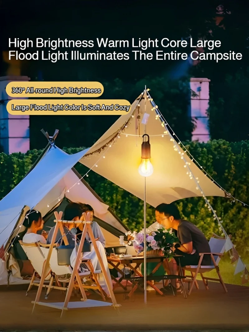 

1PC Rechargeable LED Lamp Bulbs High Brightness Emergency Light Hook Up Camping Fishing Portable Lantern Night Lights