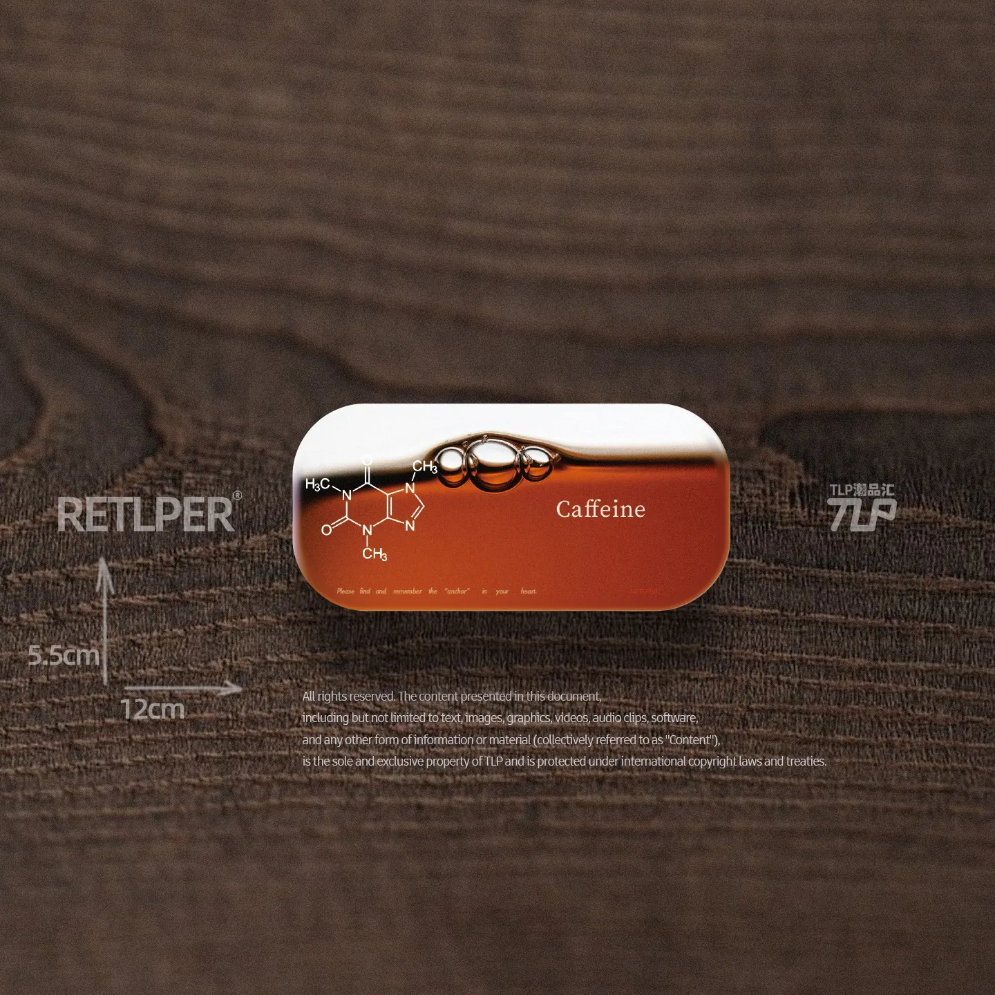 Retlper reflecterende autostickers originele cafeïne chemische formule decoratieve platte stickers voor auto en motorfiets
