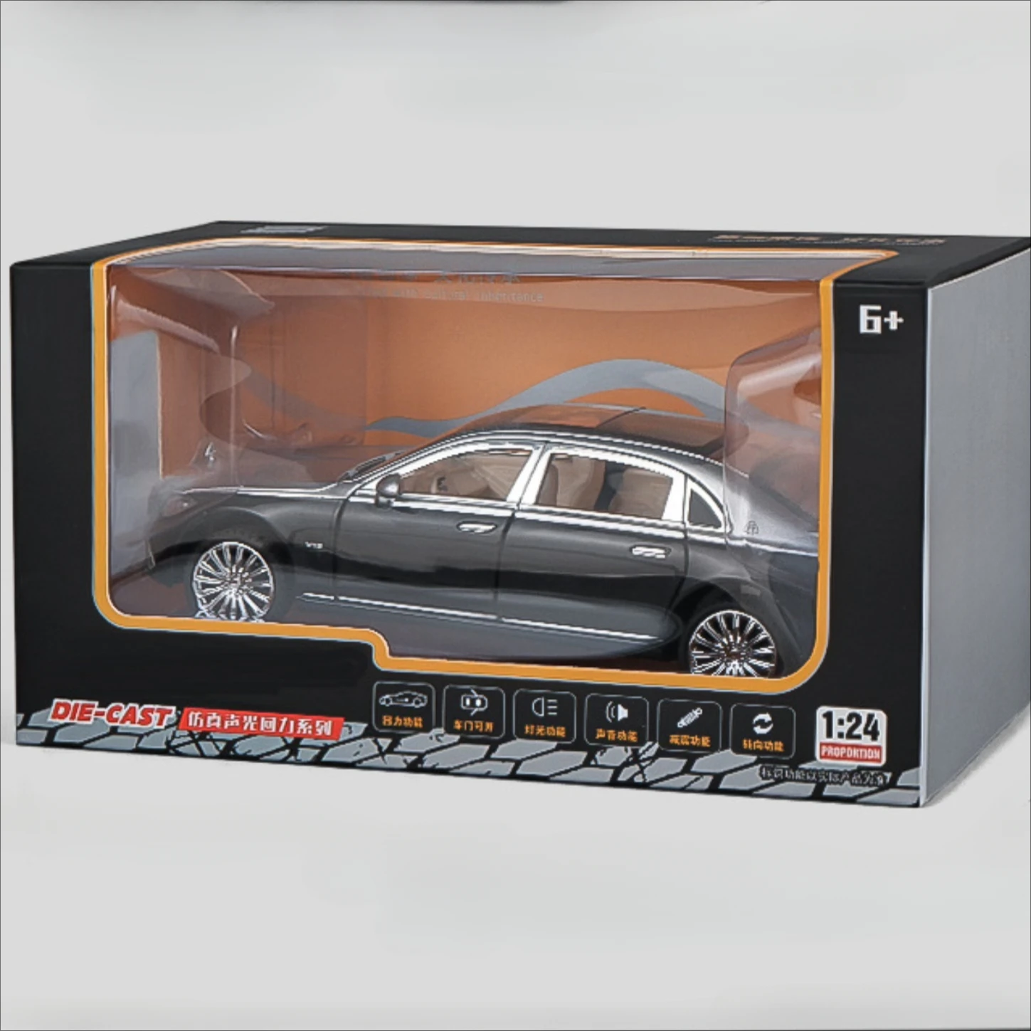 1/24 Bentley Mulsanne GT Alloy Model Car Collection Toy Diecast Metal Vehicle Simulation Sound & Light Toys For Children Gift