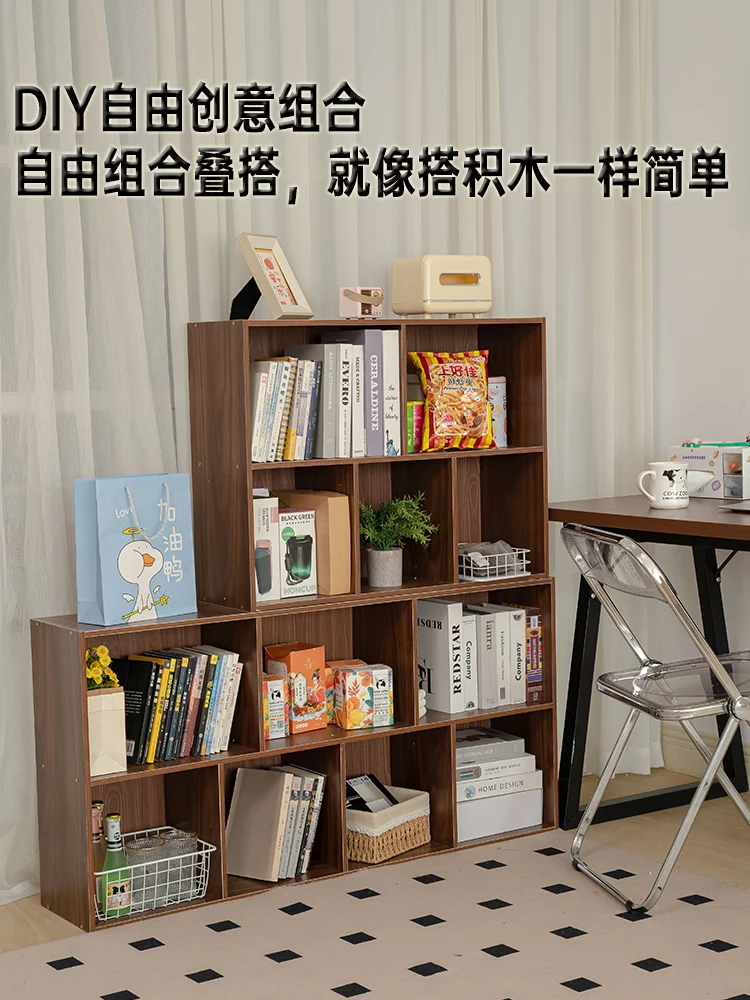 

Simple bookcase floor shelf multi-storey living room storage cabinet household storage low cabinet bookcase