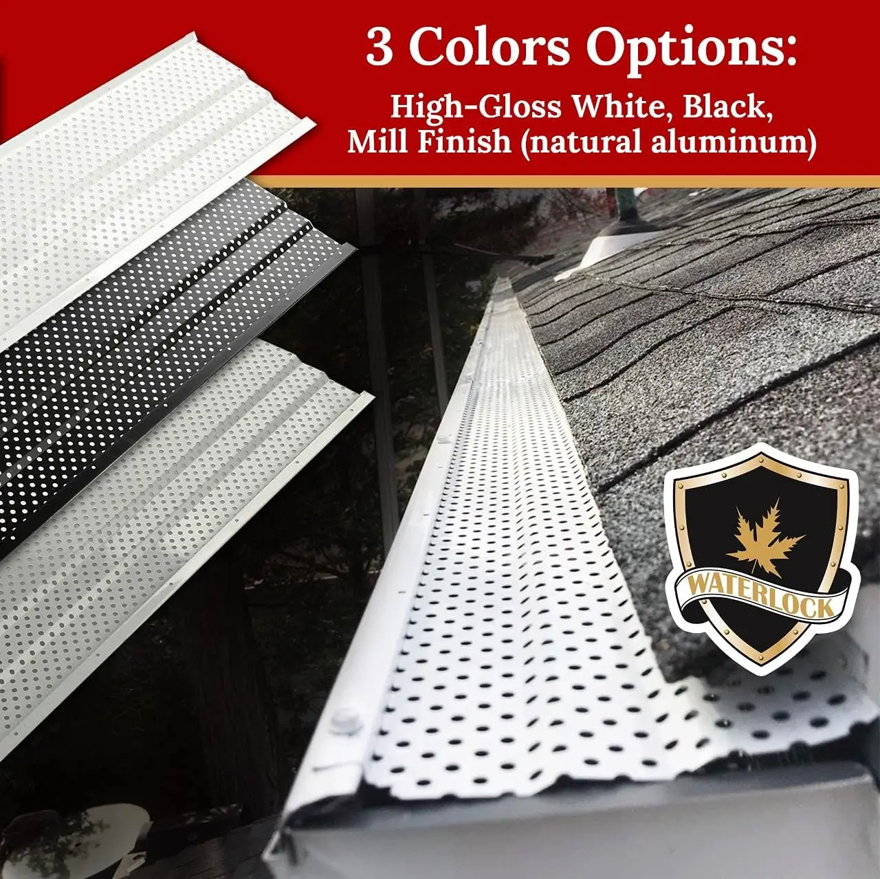 5" Gutter Guards Leaf Protection Domestic Aluminum Gutter Covers 5 Inch (200 Feet Mill Finish) Easy To Install