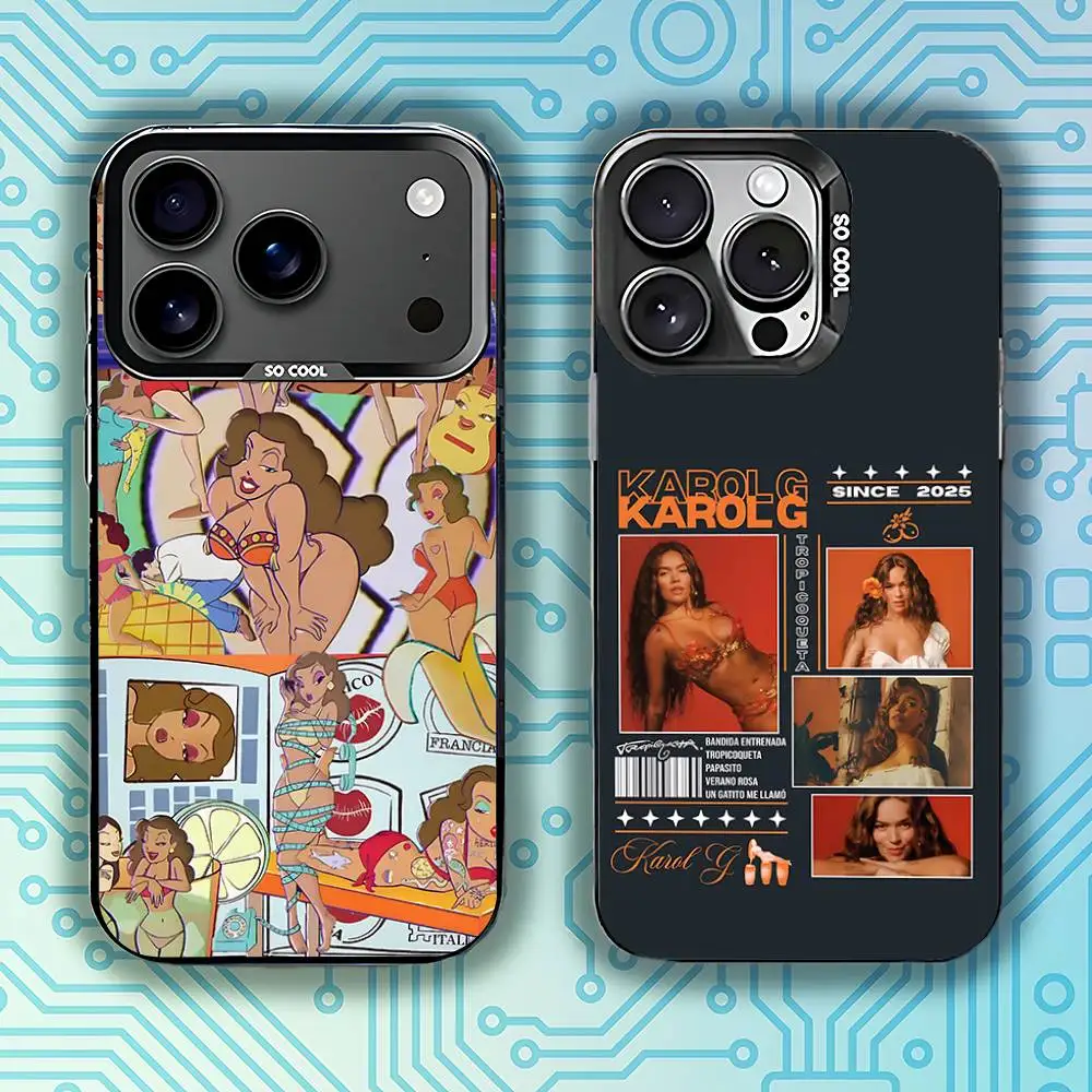 

Hot-Karol G T-Tropicoqueta 2025 Phone Case For iPhone 17,16,15,14,13,12,11,Pro,Max,Plus,E,Air,Mini Black Tpu Cover