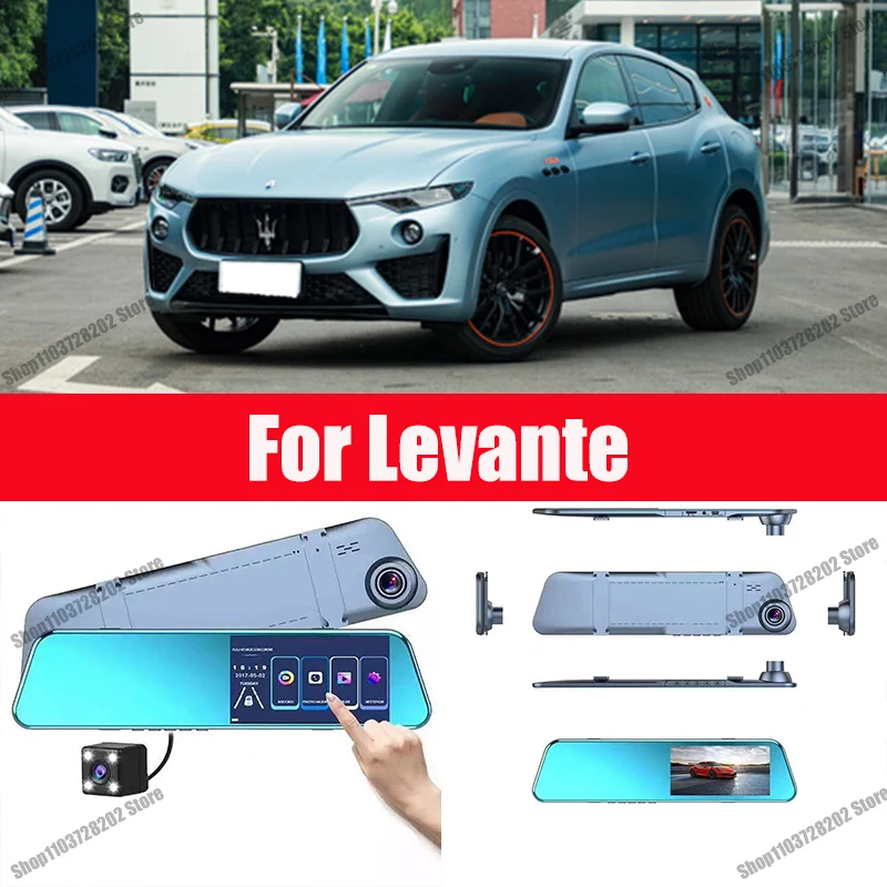 

For Maserati Levante Camera Car Touch Screen Video Recorder Rearview mirror Dash Cam Front and Rear Camera Mirror DVR