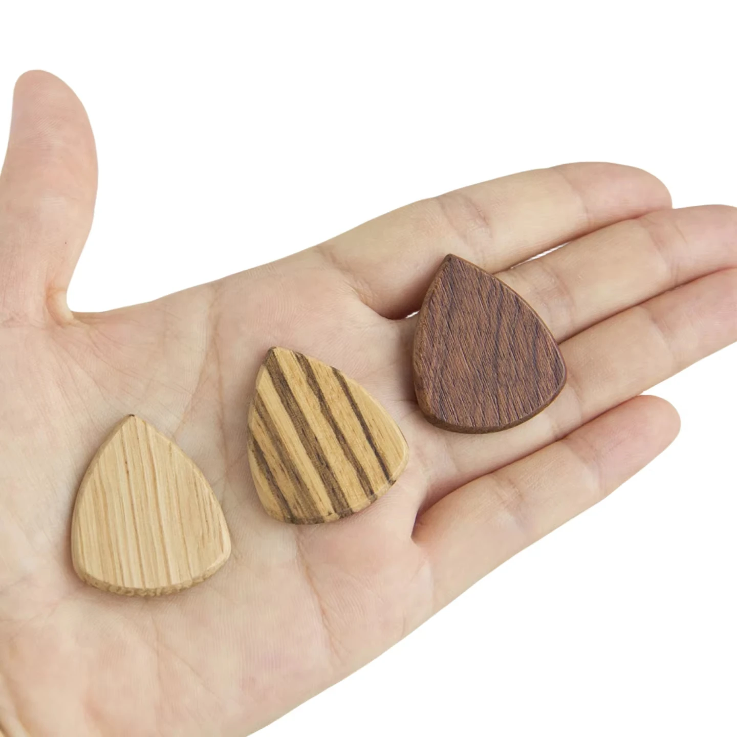 Miwayer 1Pc 2mm Solid Wooden Guitar Pick, Premium Wood Plectrum for Acoustic Electric and Bass Guitar Playing - view 3