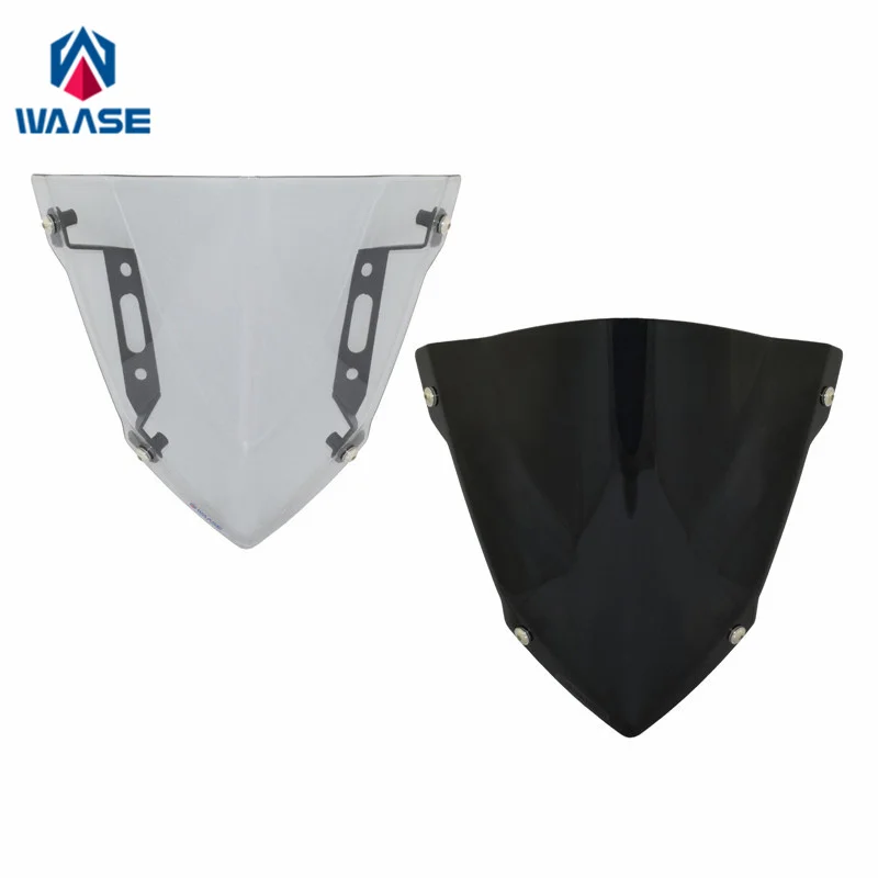 

waase For Yamaha MT-07 FZ-07 MT07 2018 2019 2020 Windscreen Windshield Wind Deflector Shield Screen Visor Glass with Bracket