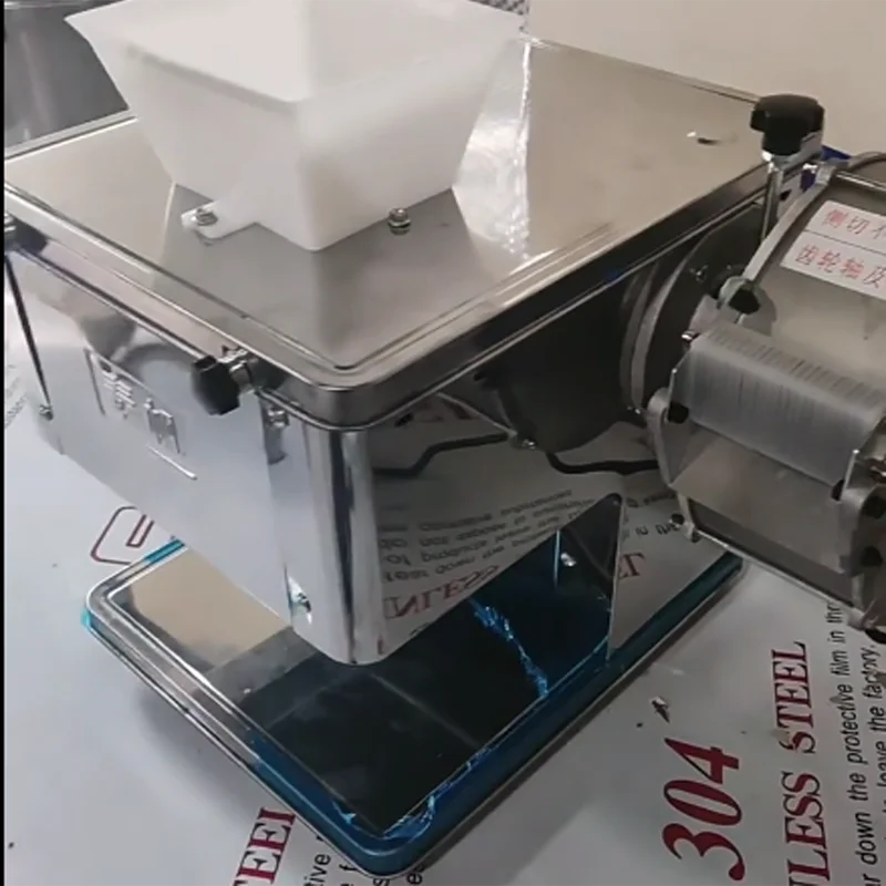 Commercial Electric Stainless Steel Food Slicer Machine for Frozen Meat Fruits Vegetables Durable Metal Construction
