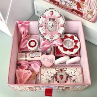 Flowerknows Strawberry Cupid All In Box Collection, Set de Maquillaje, Cosméticos, Polvo Compacto, Rubor, Lápiz Labial, Kit Sorpresa