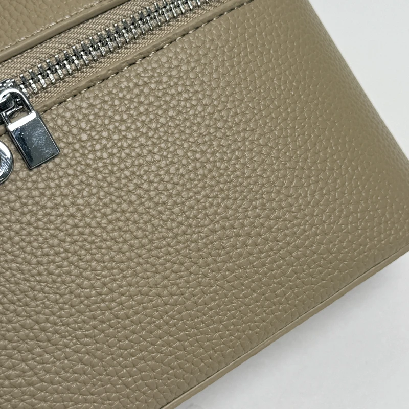 Luxuriöse Handtasche aus Kunstleder mit Kieselstein-Optik für Damen, Umhängetasche mit Henkel und Pferdeanhänger, Retro-Reise-Kosmetiktasche, Schultertasche – Detail 8
