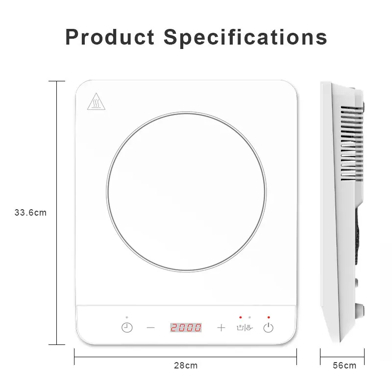 Household Single Burner Electric Stoves 2000W Induction Cooker