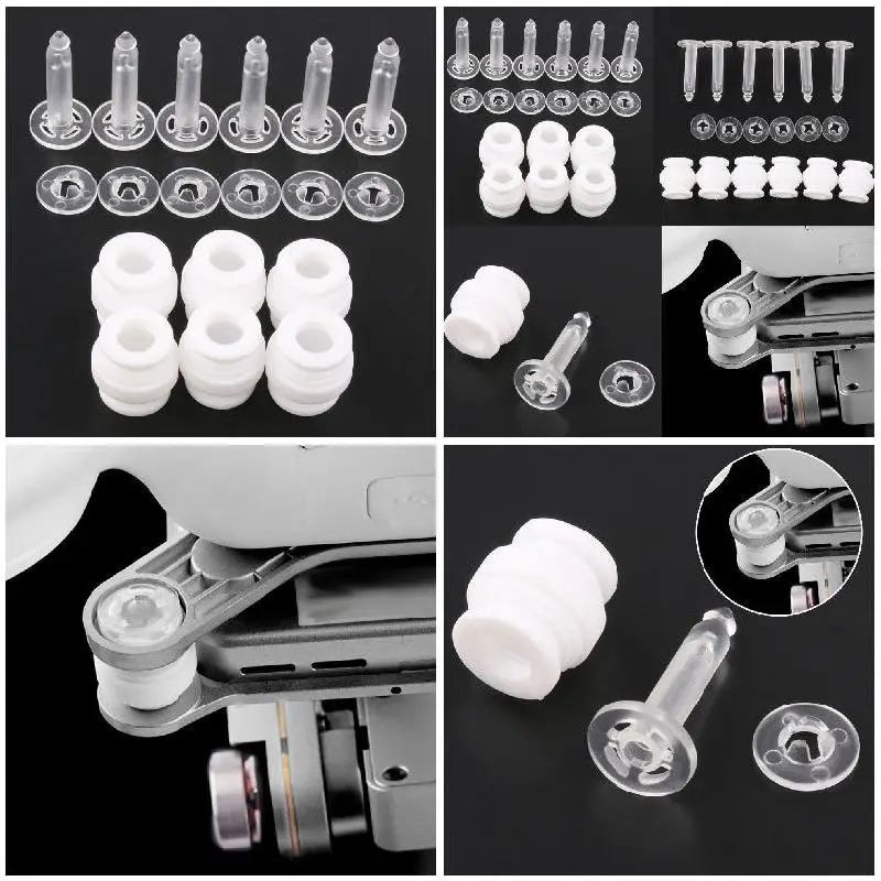 12pcs/set Gimbal Shock Absorption Damping Rubber Balls Buckle Pins Kit for DJI Phantom 3 Standard Professional Advanced Drone - view 5