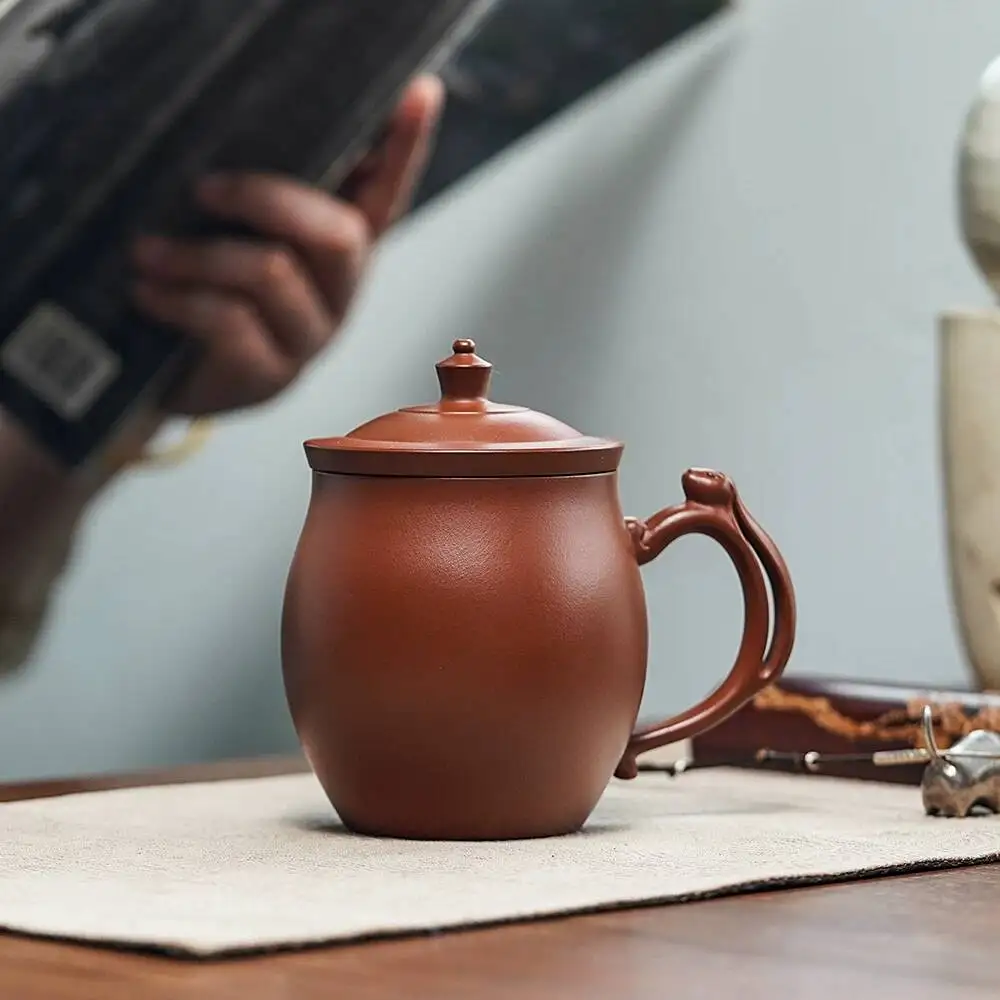 

Yihu Chun Limited Edition Collectible Yixing Purple Clay High-End Tea Cup By Renowned Artists, Office Lid Cup, Jade Rabbit