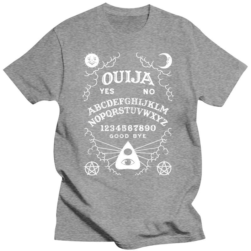 New Ouija Board T Shirt Black Kill Occult Spirit Pentagram Star Gothic Seance T Shirt Men Loose Size Tshirt